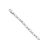 9ct White Gold Cubic Zirconia Infinity Bracelet 7"