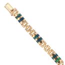 9ct Yellow Gold Synthetic Abalone Bracelet 8"