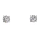 9ct White Gold 0.16ct Diamond Stud Earrings by Anya Belle