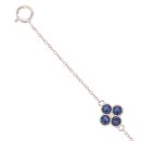 9ct White Gold 0.06ct Diamond And Created Sapphire 7"