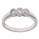 Platinum 0.60ct Brilliant Cut Diamond Trilogy Ring