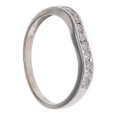 9ct White Gold 0.25ct Brilliant Cut Diamond Wishbone Ring