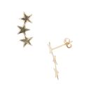 9ct Yellow Gold Star Climber Stud Earrings