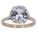 9ct Yellow Gold Cubic Zirconia Single Stone Ring