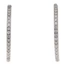 Silver Cubic Zirconia Hoop Earrings by Icesia
