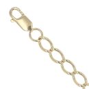 9ct Yellow Gold Oval Curb Bracelet 8"