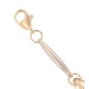 9ct Yellow and White Gold Fancy Bracelet 7"