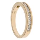 18ct Yellow Gold 0.50ct Brilliant Cut Diamond Half Eternity Ring