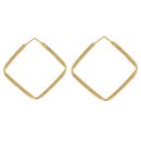 22ct Yellow Gold Square Hoop Earrings