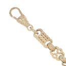 9ct Yellow Gold Stars and Bars Bracelet 8"