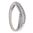 9ct White Gold 0.25ct Brilliant Cut Diamond Crossover Ring