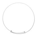 Silver Child's Greek Key Expanding Bangle By Icesia
