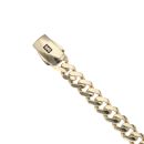 14ct Yellow Gold Monaco Classic Plain Lock Curb Bracelet 8.5"