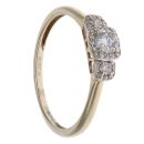 9ct Yellow Gold 0.25ct Brilliant Cut Diamond Triple Cluster Ring