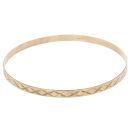 9ct Yellow Gold Patterned Bangle