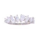 Silver Cubic Zirconia Dress Ring by Icesia
