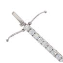 18ct White Gold 5.03ct Brilliant Cut Diamond Tennis Bracelet 7.5"