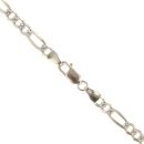 9ct Yellow and White Gold Diamond Cut Figaro Chain 18"