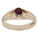 9ct Yellow Gold Garnet Signet Ring