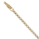 18ct Yellow Gold 1.89ct Brilliant Cut Diamond Tennis Heart Bracelet 7"