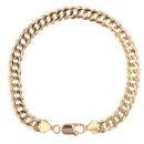 9ct Yellow Gold Double Curb Barcelet 8.5"
