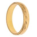 22ct Yellow Gold Patterned Wedding Band 3.7mm