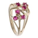 9ct Yellow Gold Ruby Cabochon Fancy Ring