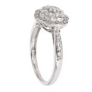 9ct White Gold 0.65ct Diamond Cluster Ring