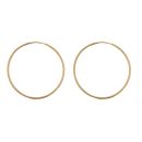 22ct Yellow Gold Plain Hoop Earrings