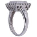 18ct White Gold 1.00ct Princess And Brilliant Cut Diamond Cluster Ring