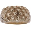 9ct Yellow Gold Four Row Keeper Ring