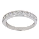9ct White Gold Cubic Zirconia Half Eternity Ring