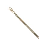 14ct Yellow Gold Fancy Curb Bar Bracelet 8.5"