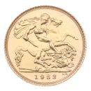 1982 Elizabeth II Decimal Portrait UK Half Sovereign Coin