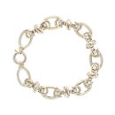 14ct Yellow Gold Fancy Oval Link Bracelet 7.5"