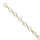 14ct Yellow Gold Oval Link Bracelet 7.5"