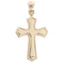 9ct Yellow And White Gold Crucifix Pendant