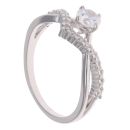 Silver Cubic Zirconia Stoneset Fancy Ring by Icesia