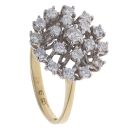 18ct Yellow Gold 0.83ct Brilliant Cut Diamond Cluster Ring