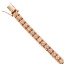 18ct Rose Gold 4.00ct Brilliant Cut Diamond Bracelet 7.5"