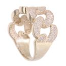 9ct Yellow Gold Cubic Zirconia Curb Link Ring