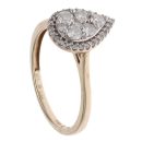 9ct Yellow Gold 0.50ct Brilliant Cut Diamond Cluster Ring