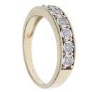 9ct Yellow Gold 0.25ct Brilliant Cut Diamond Half Eternity Ring