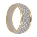 18ct Yellow Gold and Platinum 1.00ct Diamond Cluster Signet Ring