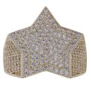9ct Yellow Gold Cubic Zirconia Star Signet Ring