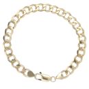 9ct Yellow Gold Curb Bracelet 8"