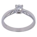 9ct White Gold Moissanite Single Stone Ring