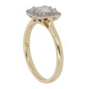 18ct Yellow Gold 0.41ct Baguette and Brilliant Cut Diamond Cluster Ring