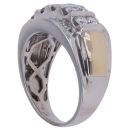 9ct Yellow and White Gold 1.50ct Brilliant Cut Lab Grown Diamond Signet Ring