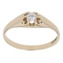 9ct Yellow Gold Cubic Zirconia Single Stone Ring